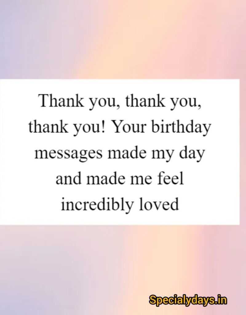 Thank You For Birthday Wishes