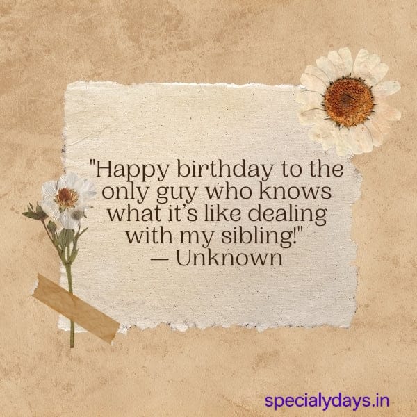 Funny Birthday Wishes for Brother